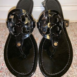 Black patent Tory Burch miller sandal